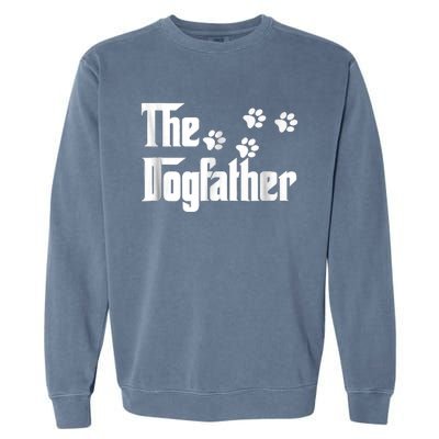 The Dogfather Dad Fathers Day Gift Dog Lover Premium Garment-Dyed Sweatshirt