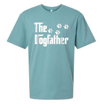 The Dogfather Dad Fathers Day Gift Dog Lover Premium Sueded Cloud Jersey T-Shirt