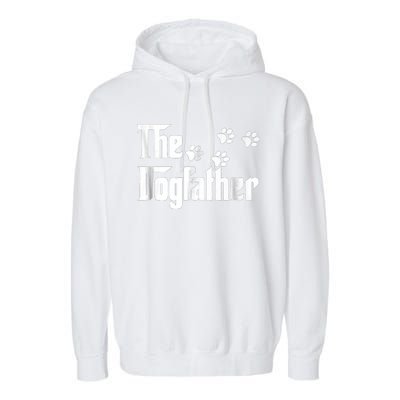 The Dogfather Dad Fathers Day Gift Dog Lover Premium Garment-Dyed Fleece Hoodie