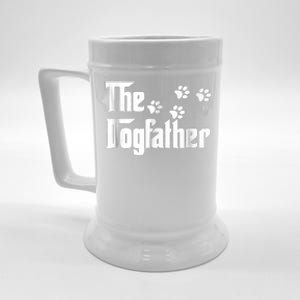 The Dogfather Dad Fathers Day Gift Dog Lover Premium Beer Stein