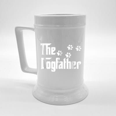 The Dogfather Dad Fathers Day Gift Dog Lover Premium Beer Stein