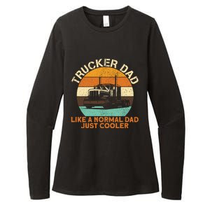 Trucker Dad Diesel Big Rig Semigifttrailer Truck Driver Gift Womens CVC Long Sleeve Shirt