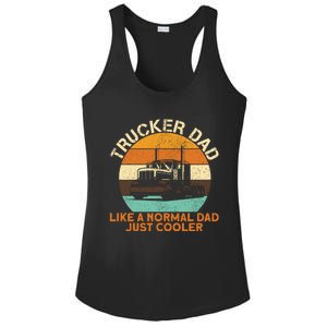 Trucker Dad Diesel Big Rig Semigifttrailer Truck Driver Gift Ladies PosiCharge Competitor Racerback Tank