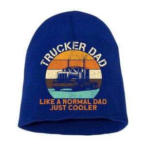 Trucker Dad Diesel Big Rig Semigifttrailer Truck Driver Gift Short Acrylic Beanie