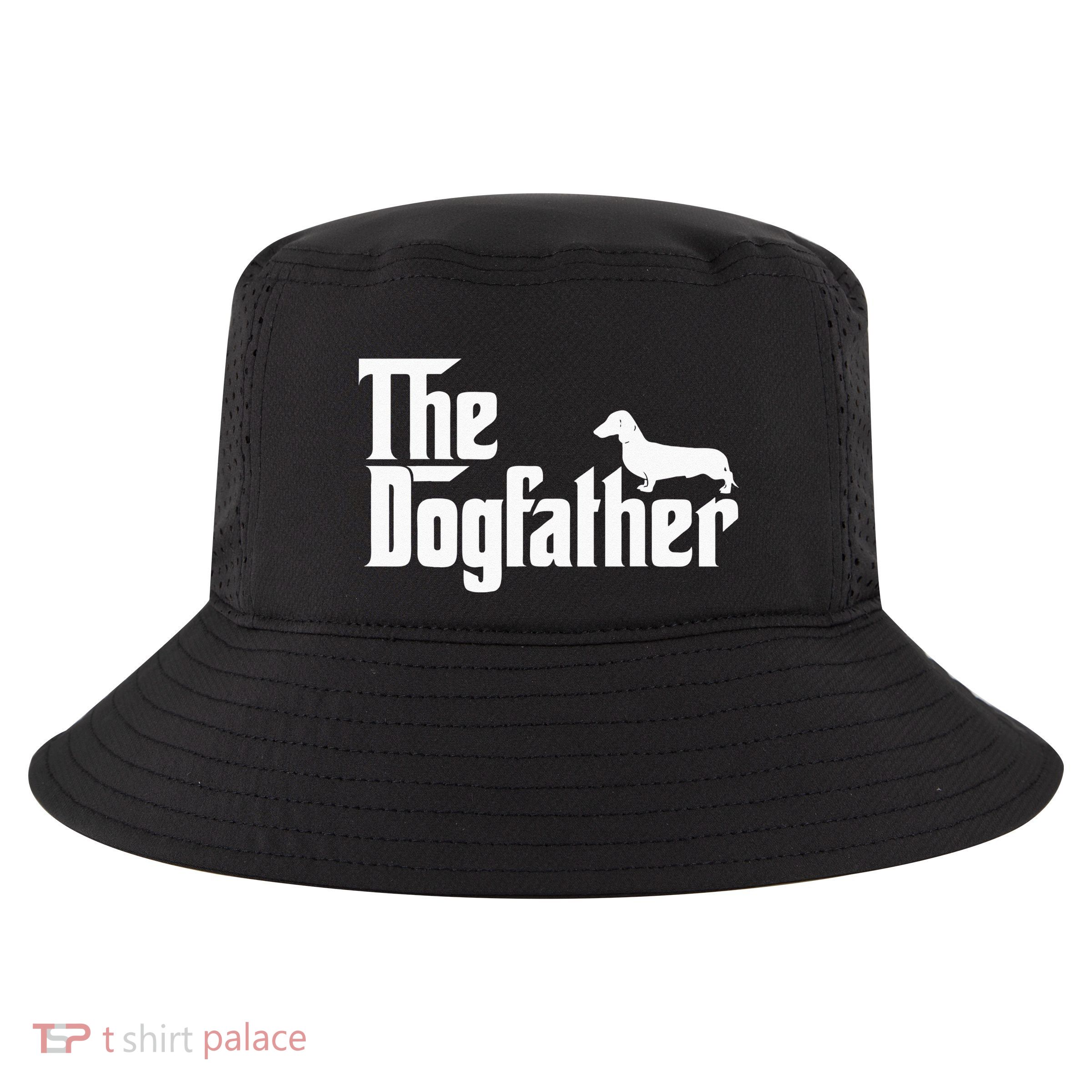 The Dogfather Dachshund Funny Father Dog Lover Cool Comfort Performance Bucket Hat