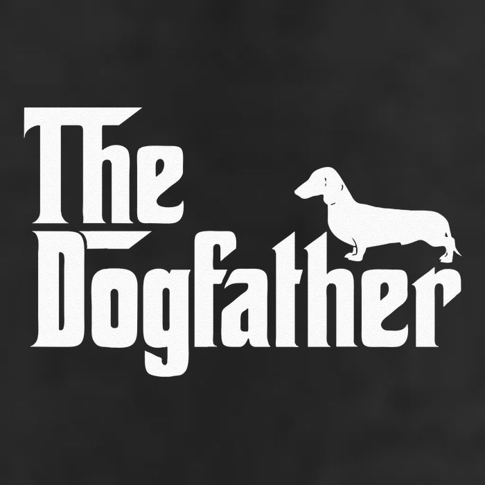 The Dogfather Dachshund Funny Father Dog Lover 7 Panel Mesh Trucker Snapback Hat