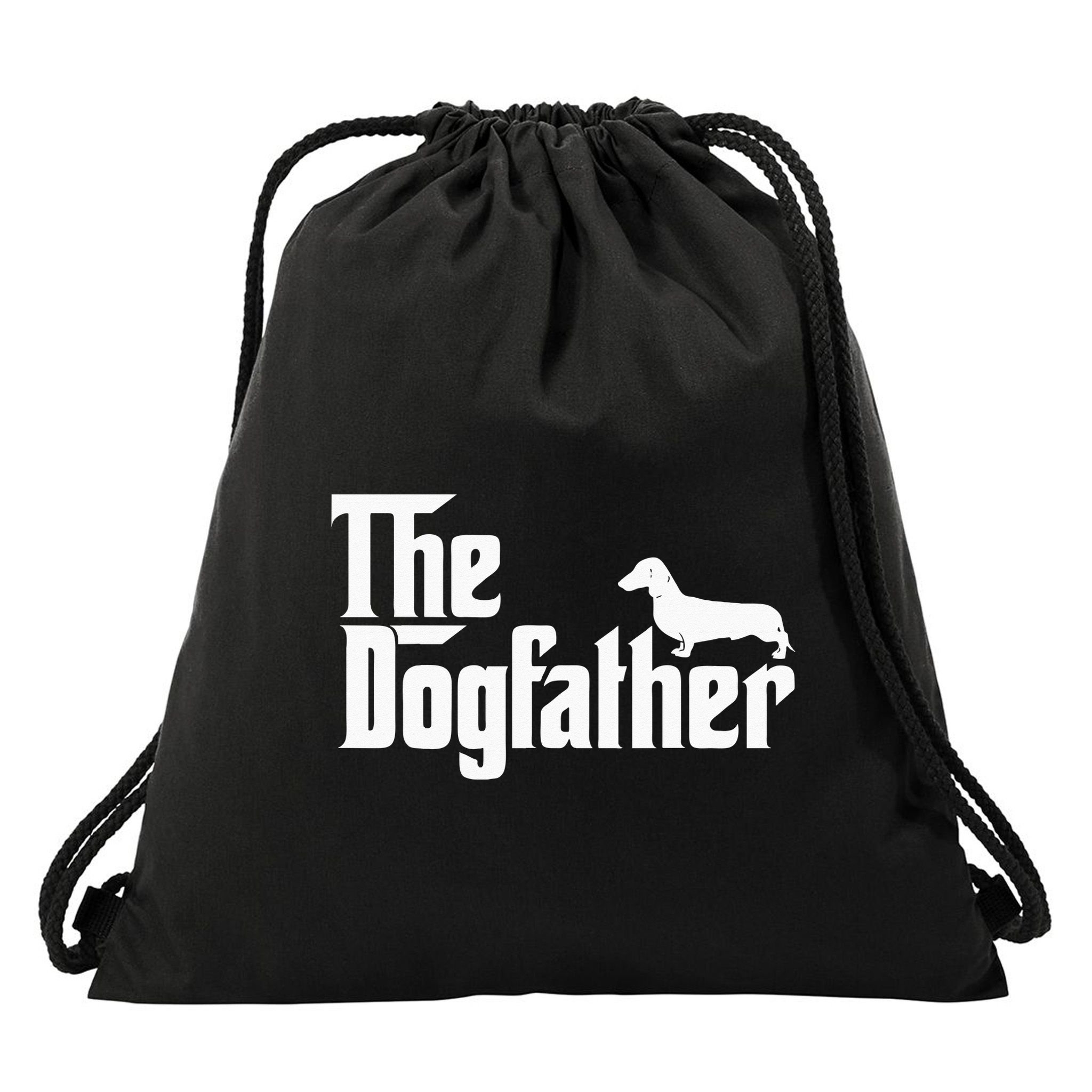 The Dogfather Dachshund Funny Father Dog Lover Drawstring Bag