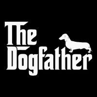 The Dogfather Dachshund Funny Father Dog Lover Drawstring Bag