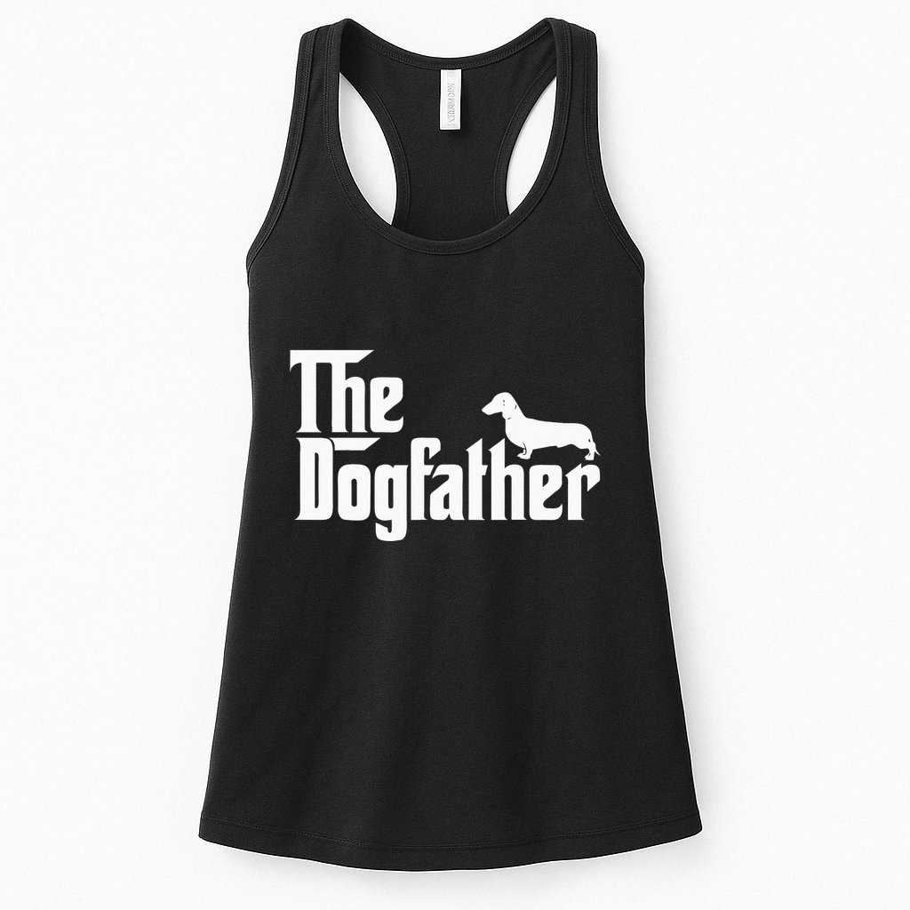 The Dogfather Dachshund Funny Father Dog Lover Womens Tank Top