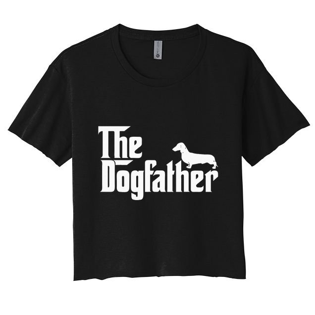 The Dogfather Dachshund Funny Father Dog Lover Crop Top