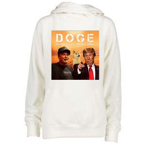 Trump Doge Department Of Government Efficiency Mars Womens Funnel Neck Pullover Hood