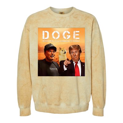 Trump Doge Department Of Government Efficiency Mars Colorblast Crewneck Sweatshirt