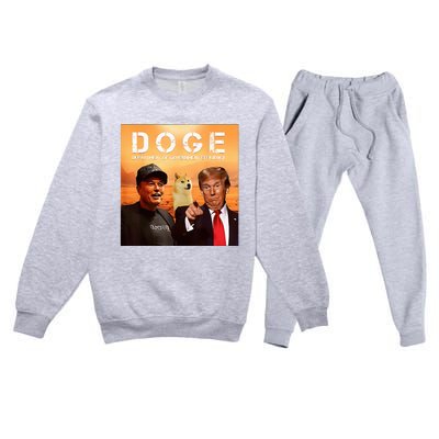 Trump Doge Department Of Government Efficiency Mars Premium Crewneck Sweatsuit Set