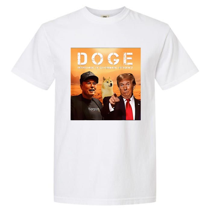 Trump Doge Department Of Government Efficiency Mars Garment-Dyed Heavyweight T-Shirt