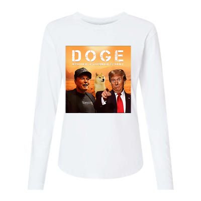 Trump Doge Department Of Government Efficiency Mars Womens Cotton Relaxed Long Sleeve T-Shirt