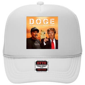 Trump Doge Department Of Government Efficiency Mars High Crown Mesh Back Trucker Hat