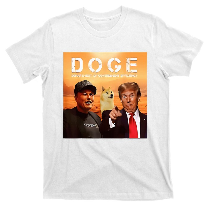 Trump Doge Department Of Government Efficiency Mars T-Shirt