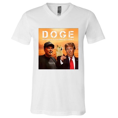 Trump Doge Department Of Government Efficiency Mars V-Neck T-Shirt