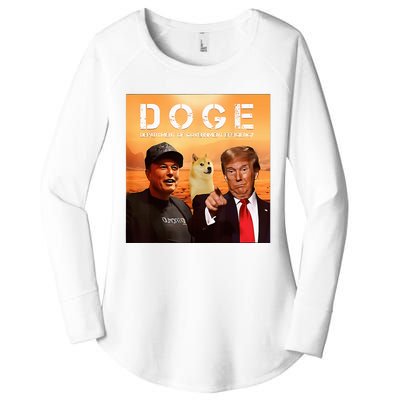 Trump Doge Department Of Government Efficiency Mars Women's Perfect Tri Tunic Long Sleeve Shirt