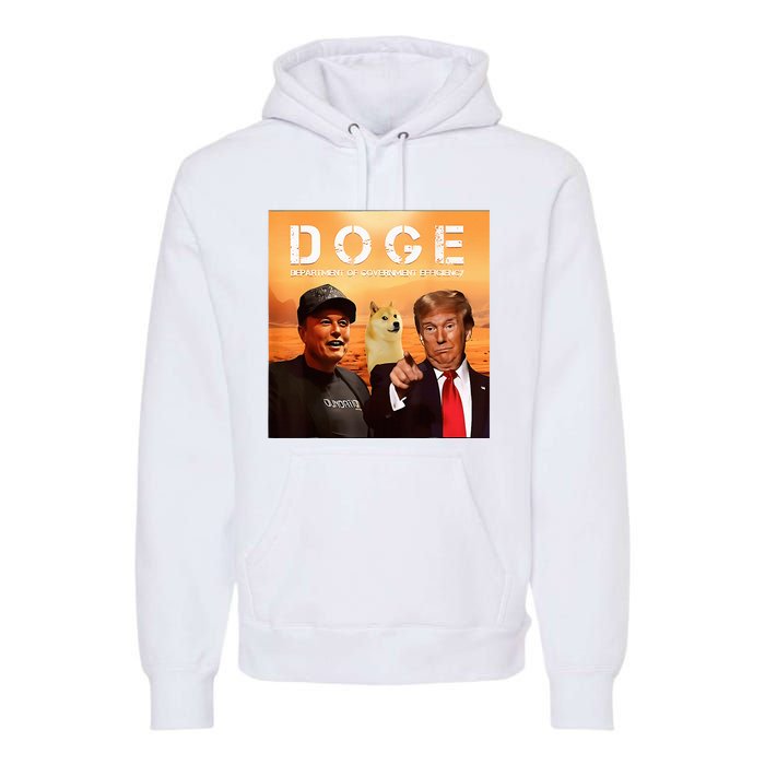 Trump Doge Department Of Government Efficiency Mars Premium Hoodie