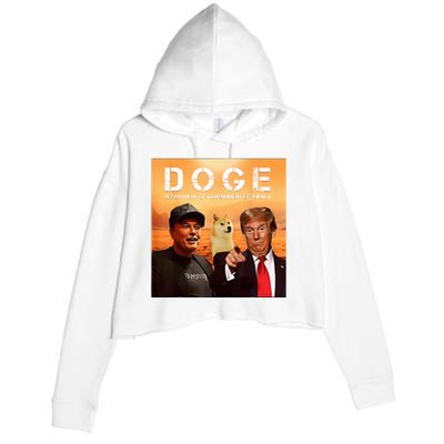 Trump Doge Department Of Government Efficiency Mars Crop Fleece Hoodie