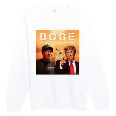 Trump Doge Department Of Government Efficiency Mars Premium Crewneck Sweatshirt