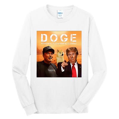 Trump Doge Department Of Government Efficiency Mars Tall Long Sleeve T-Shirt