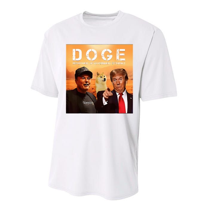 Trump Doge Department Of Government Efficiency Mars Performance Sprint T-Shirt