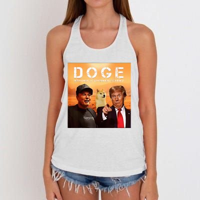 Trump Doge Department Of Government Efficiency Mars Women's Knotted Racerback Tank