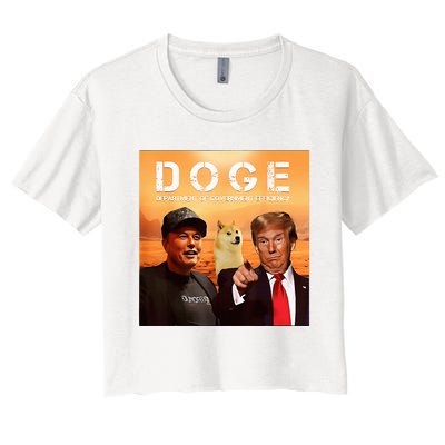 Trump Doge Department Of Government Efficiency Mars Women's Crop Top Tee