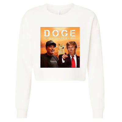 Trump Doge Department Of Government Efficiency Mars Cropped Pullover Crew