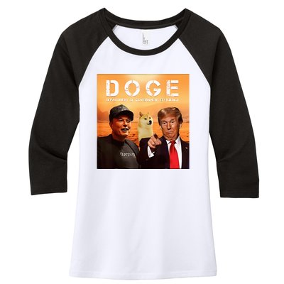 Trump Doge Department Of Government Efficiency Mars Women's Tri-Blend 3/4-Sleeve Raglan Shirt