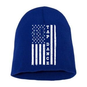 Tap Dance Dancing Tapping Dancer Independence Day Patriotic Gift Short Acrylic Beanie