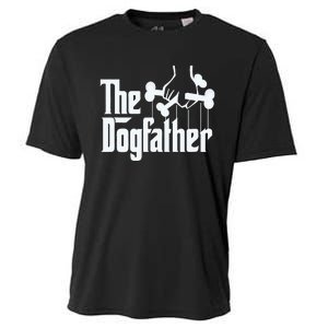 The Dogfather Dog Dad Fathers Day Gift Dog Lover Cooling Performance Crew T-Shirt