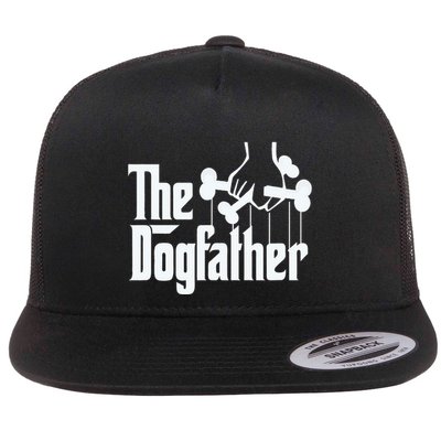 The Dogfather Dog Dad Fathers Day Gift Dog Lover Flatbill Hat
