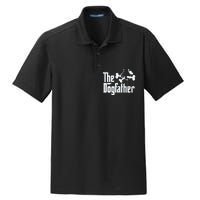 The Dogfather Dog Dad Fathers Day Gift Dog Lover Dry Zone Grid Polo