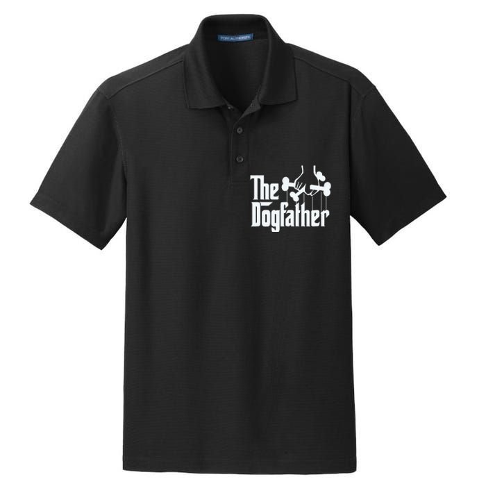 The Dogfather Dog Dad Fathers Day Gift Dog Lover Dry Zone Grid Polo