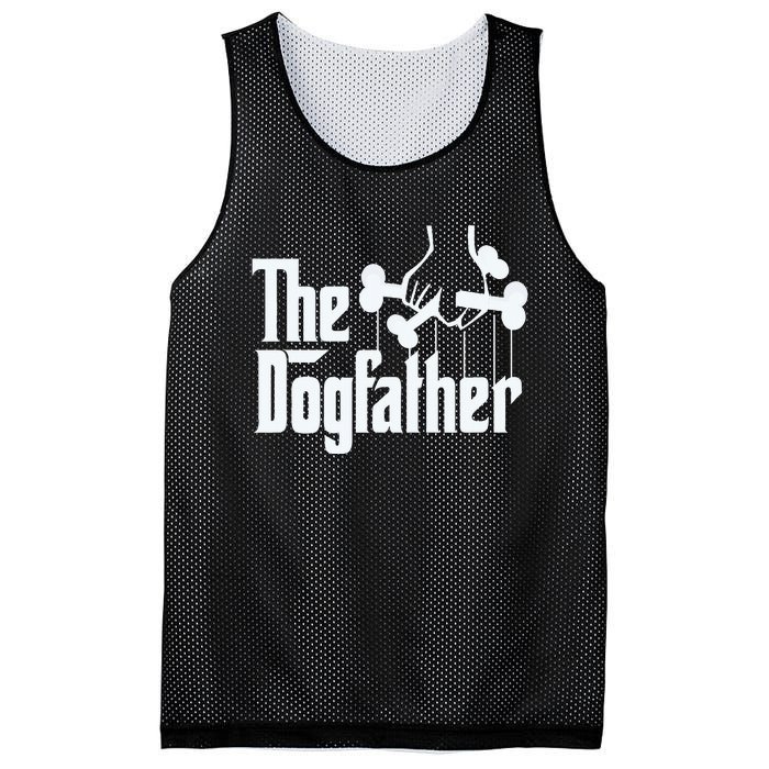 The Dogfather Dog Dad Fathers Day Gift Dog Lover Mesh Reversible Basketball Jersey Tank