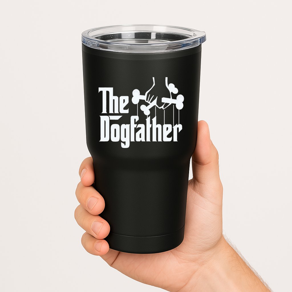 The Dogfather Dog Dad Fathers Day Gift Dog Lover Tumbler