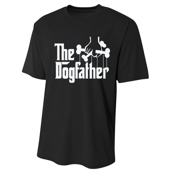 The Dogfather Dog Dad Fathers Day Gift Dog Lover Performance Sprint T-Shirt