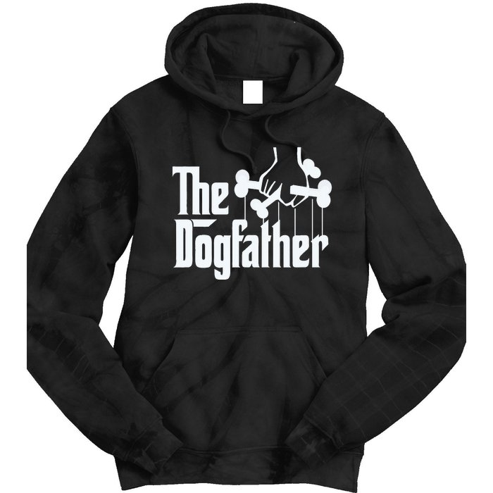 The Dogfather Dog Dad Fathers Day Gift Dog Lover Tie Dye Hoodie