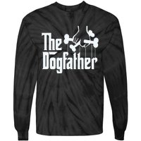 The Dogfather Dog Dad Fathers Day Gift Dog Lover Tie-Dye Long Sleeve Shirt