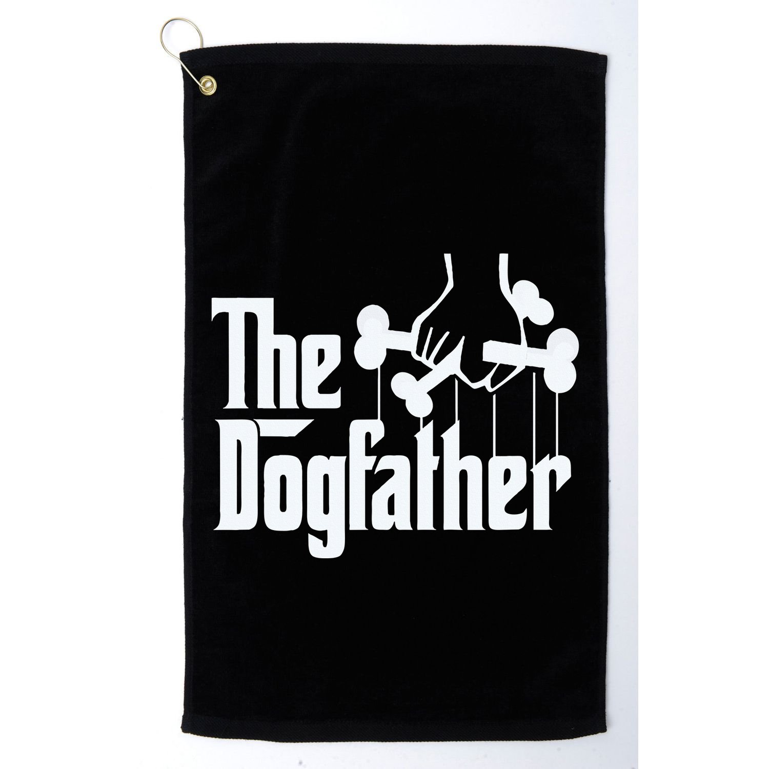 The Dogfather Dog Dad Fathers Day Gift Dog Lover Golf Towel