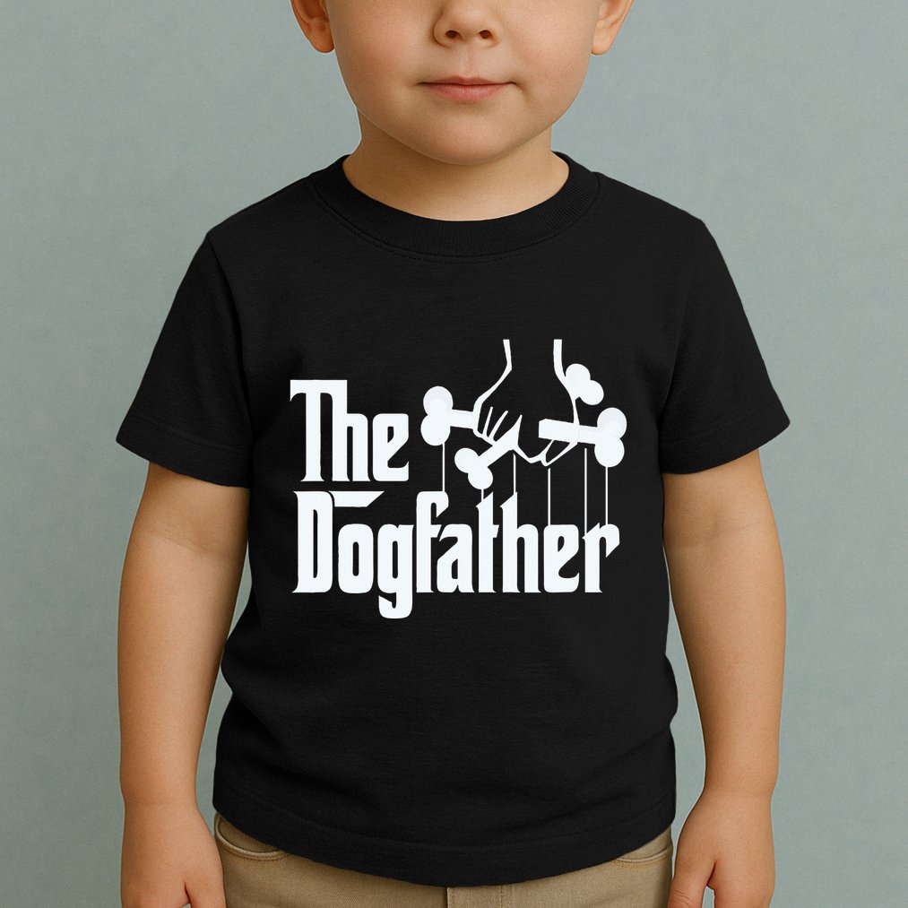The Dogfather Dog Dad Fathers Day Gift Dog Lover Toddler T-Shirt