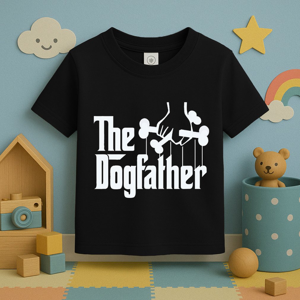 The Dogfather Dog Dad Fathers Day Gift Dog Lover Toddler T-Shirt