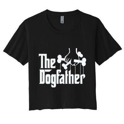 The Dogfather Dog Dad Fathers Day Gift Dog Lover Crop Top