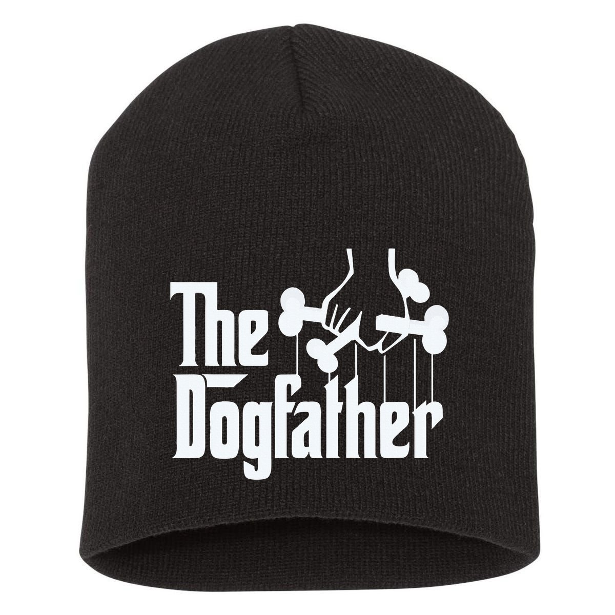 The Dogfather Dog Dad Fathers Day Gift Dog Lover Short Acrylic Beanie