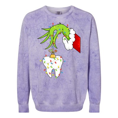 Tooth Dentist Dental Christmas Holiday Colorblast Crewneck Sweatshirt