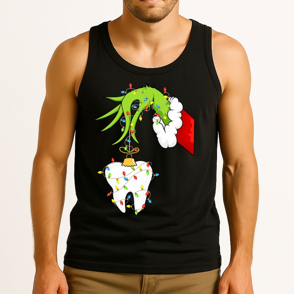 Tooth Dentist Dental Christmas Holiday Tank Top