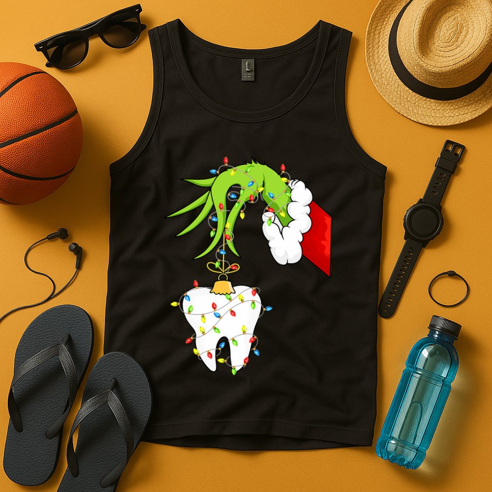 Tooth Dentist Dental Christmas Holiday Tank Top